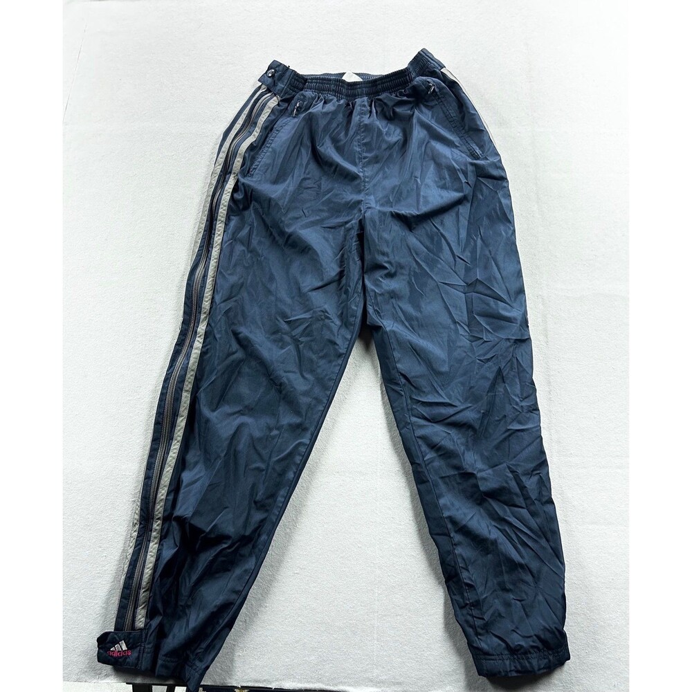Vintage Mens Adidas Windbreaker Pants Medium Blue